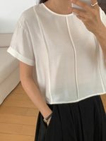 Load image into Gallery viewer, Korean Line Blouse [2 Colours]
