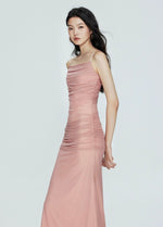 Load image into Gallery viewer, Tulle Layer Stretch Camisole Dress in Pink
