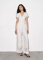 Load image into Gallery viewer, Tencel Blend Ruffle Blouse in White

