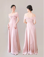 Load image into Gallery viewer, Satin Evening Maxi Dresses in Pink [4 Styles]
