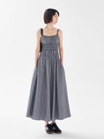 Load image into Gallery viewer, Striped Pocket Maxi Dress in Navy
