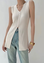 Load image into Gallery viewer, Light Knit Split Hem Top [2 Colours]
