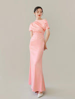 Load image into Gallery viewer, Toga Sleeve Maxi Dress in Pink
