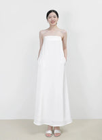 Load image into Gallery viewer, Cami Pocket Maxi Dress in White
