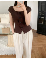 Load image into Gallery viewer, Korean Silon Linen Blend Vest Top [2 Colours]
