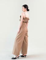 Load image into Gallery viewer, Origami Cami Pocket Maxi Jumpsuit in Brown
