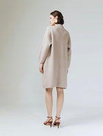 Load image into Gallery viewer, Soft Knit Dress + Cardigan Set in Beige
