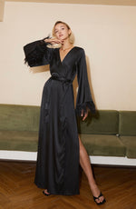 Load image into Gallery viewer, Prisca Feather Wrap Maxi Dress [3 Colours]
