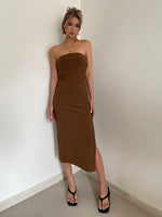 Load image into Gallery viewer, Bodycon Slit Tube Dress [5 Colours]
