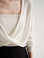Load image into Gallery viewer, Tencel Blend Twist Top in White
