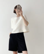 Load image into Gallery viewer, Tailored Relaxed Blouse in White
