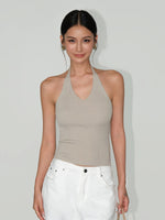 Load image into Gallery viewer, Tencel Blend Light Knit Halter Top// Open Cardigan Set [2 Colours]
