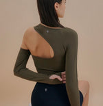 Load image into Gallery viewer, Padded Cutout Long Sleeve Top [2 Colours]
