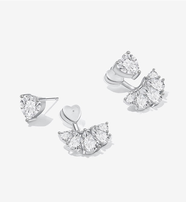 Diamante Tear Drop Cluster Earrings