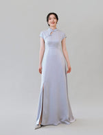 Load image into Gallery viewer, Satin Evening Maxi Dresses in Blue [5 Styles]
