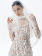 Load image into Gallery viewer, Sheer Lace Gown in White
