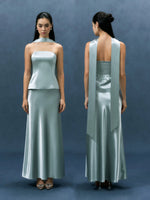 Load image into Gallery viewer, Satin Halter Bustier Top// Maxi Skirt [2 Colours]
