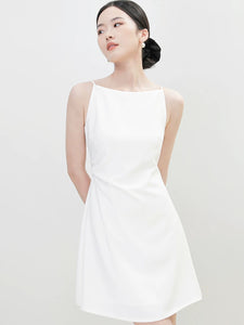 A-Line Mid Shift Dress in White