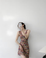Load image into Gallery viewer, Empire Floral Mini Dress in Multi
