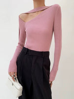 Load image into Gallery viewer, Asymmetric Cut Drape Top in Pink
