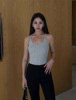 Load image into Gallery viewer, Classic Racer Stretch Tank in Grey
