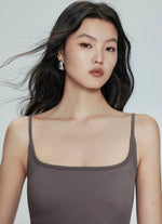 Load image into Gallery viewer, Padded Ribbed Square Neck Camisole [3 Colours]
