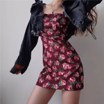 Load image into Gallery viewer, Rosee Floral Mini Dress in Red
