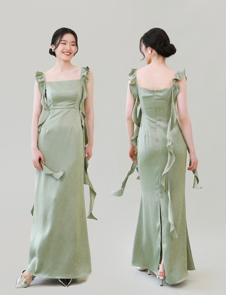 Satin Evening Maxi Dresses in Green [5 Styles]