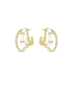 Trio Diamante Hoop Earrings