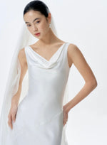 Load image into Gallery viewer, Drape Mermaid Gown in White

