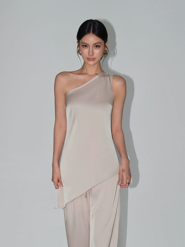 Satin Toga Top // Wide Leg Pants [2 Colours]