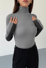 Load image into Gallery viewer, Duo Tone Turtleneck Top [2 Colours]
