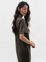 Load image into Gallery viewer, Line Maxi Tee Dress in Grey
