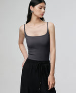 Load image into Gallery viewer, Padded Ribbed Square Neck Camisole [3 Colours]
