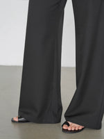 Load image into Gallery viewer, Classic Wide Leg Tailored Trousers in Black

