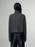 Load image into Gallery viewer, Woolen Jacket + Scarf Set in Grey
