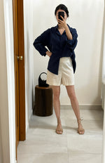 Load image into Gallery viewer, Korean Cotton Twill Oversized Classic Shirt in Navy
