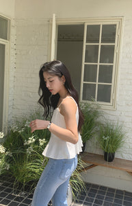 Korean Linen Pleated Camisole - [3 Colours]