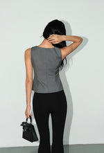 Load image into Gallery viewer, Tailored Peplum Vest [2 Colours]
