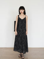 Load image into Gallery viewer, Printed Cami Dress in Black
