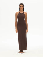 Load image into Gallery viewer, Padded Drop Back Stretch Halter Dress [2 Colours]

