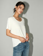 Load image into Gallery viewer, Classic Relaxed Scoop Neck Tee [3 Colours]
