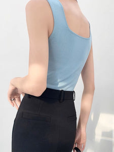 Square Knit Tank Top [2 Colours]