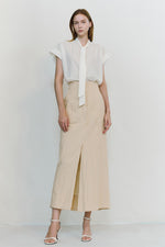 Load image into Gallery viewer, Korean Keurumi Tie Blouse [2 Colours]
