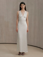Load image into Gallery viewer, Satin Polka Gown in Cream
