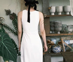 Load image into Gallery viewer, Slit Waist Tie Gown in White
