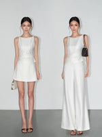 Load image into Gallery viewer, Gathered Peplum Cami // Mini Skirt // Trouses Set [2 Colours]
