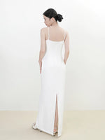 Load image into Gallery viewer, Sheer Panel Shift Gown in White
