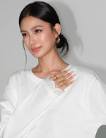 Load image into Gallery viewer, Lace Trim Oversized Long Top [2 Colours]
