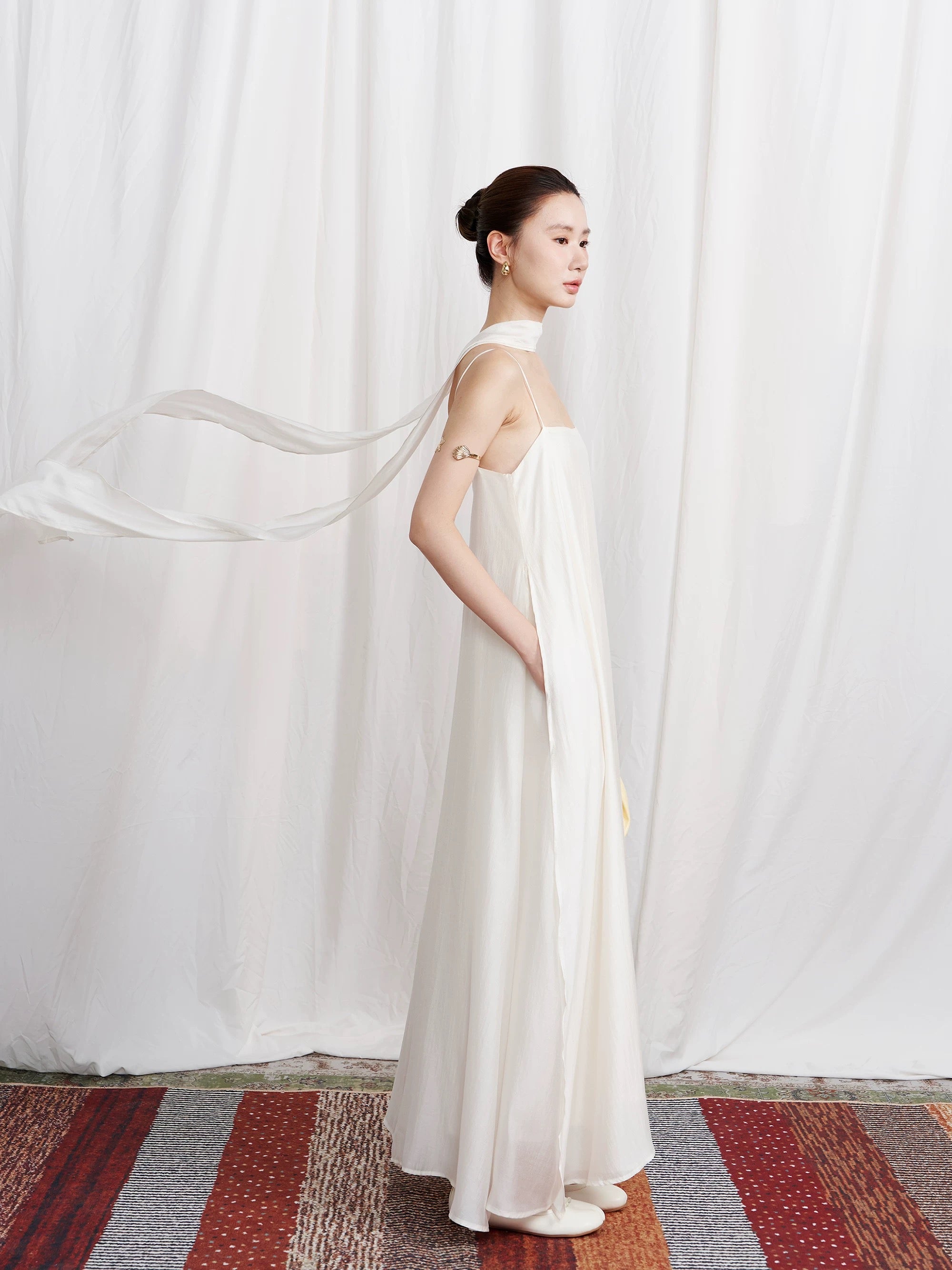 Tencel Blend Cami Pocket Dress + Detachable Sash [2 Colours]